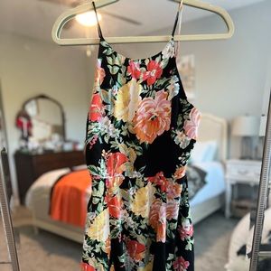 Black Floral cocktail dress